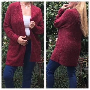LAST 🔘Making-Up for Love! Burgundy Cardigan